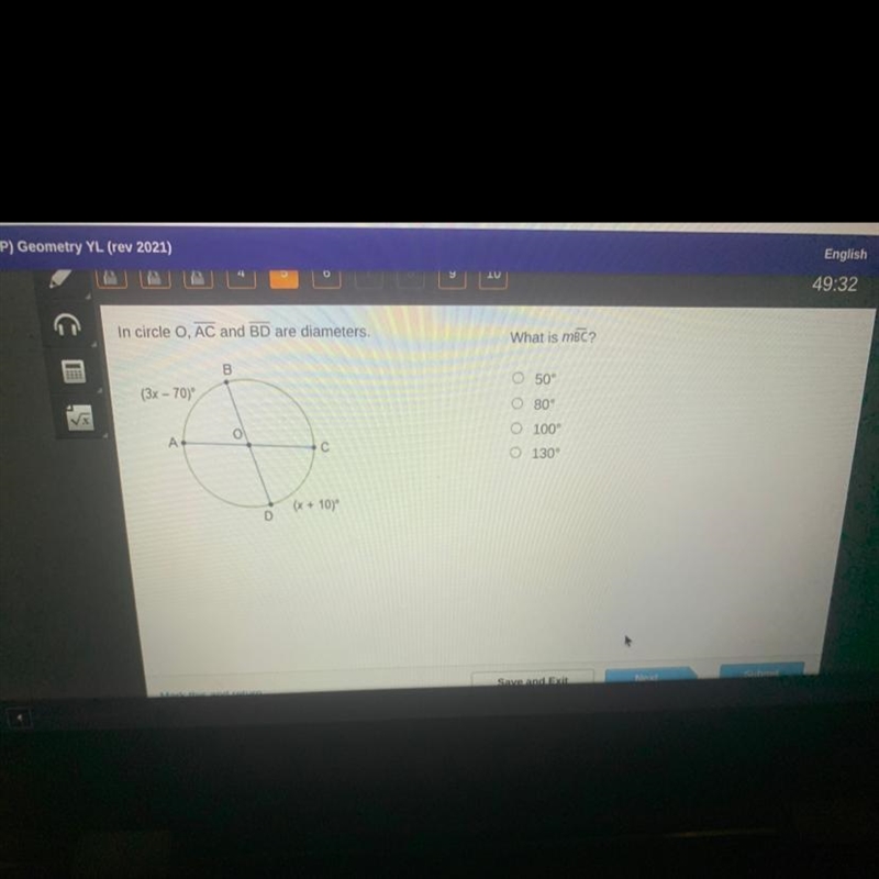 I need help, how do i solve the equations and get the degree for the circle-example-1