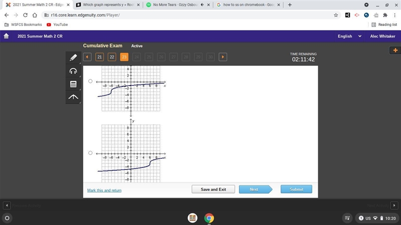 Which graph represents y = RootIndex 3 StartRoot x + 6 EndRoot minus 3? in a test-example-1