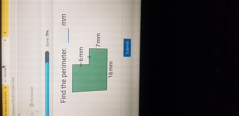 Find the perimeter of this shape-example-1