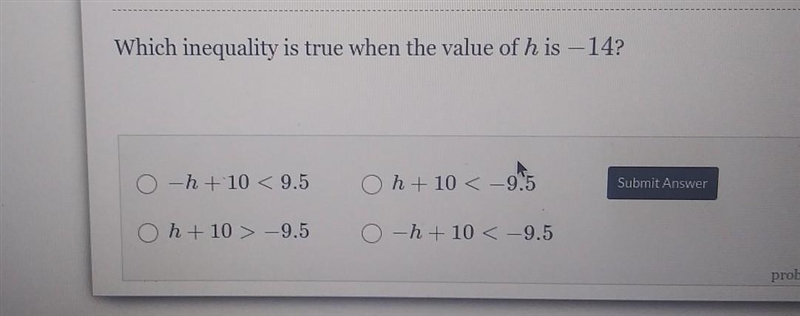 Which inequality is true when the value of H is -14 I'ma post a picture​-example-1