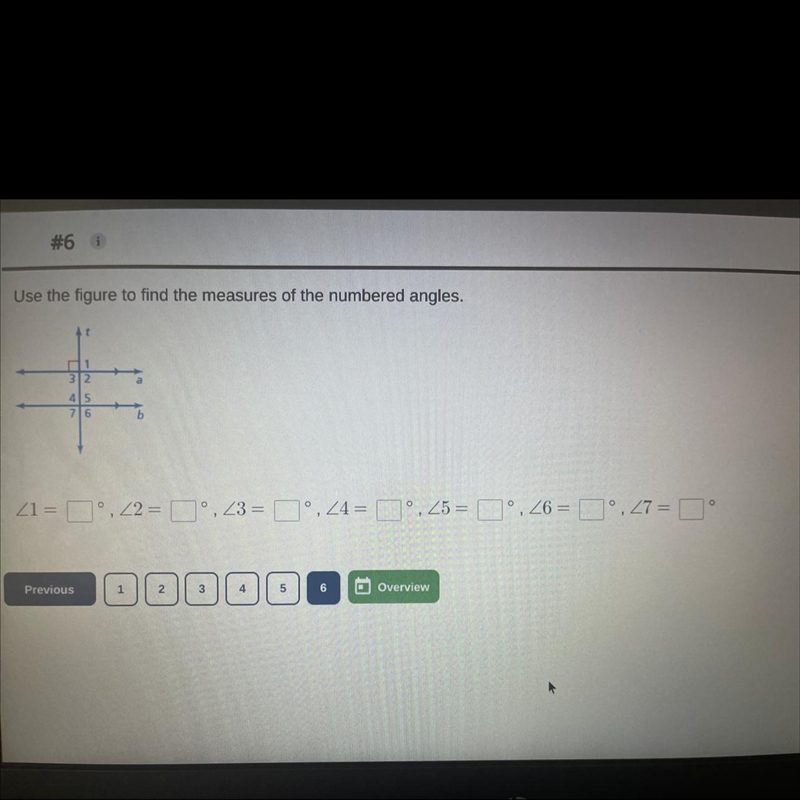 Use the figure to find the measures of the numbered angles.-example-1