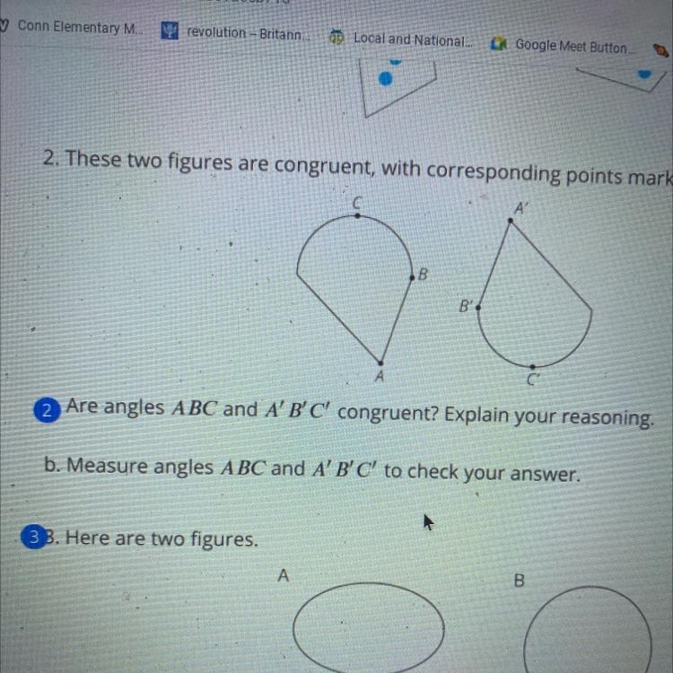 HELP ASAP are angles ABC and A’ B’ C’ congruent? Explain your reasoning-example-1