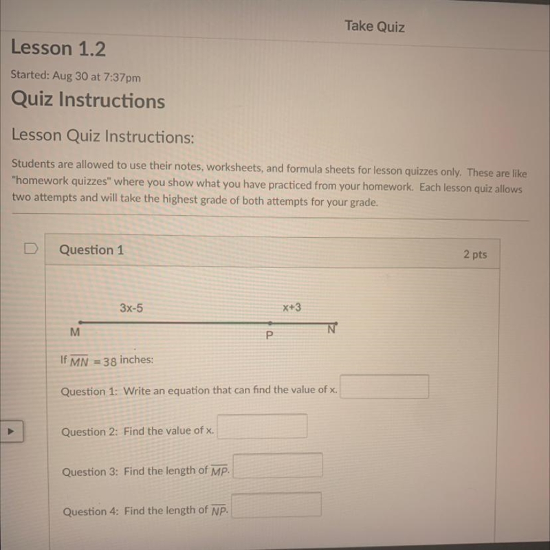 Write an equation that I can find the value of X 2.Find the Value of X 3. Find the-example-1