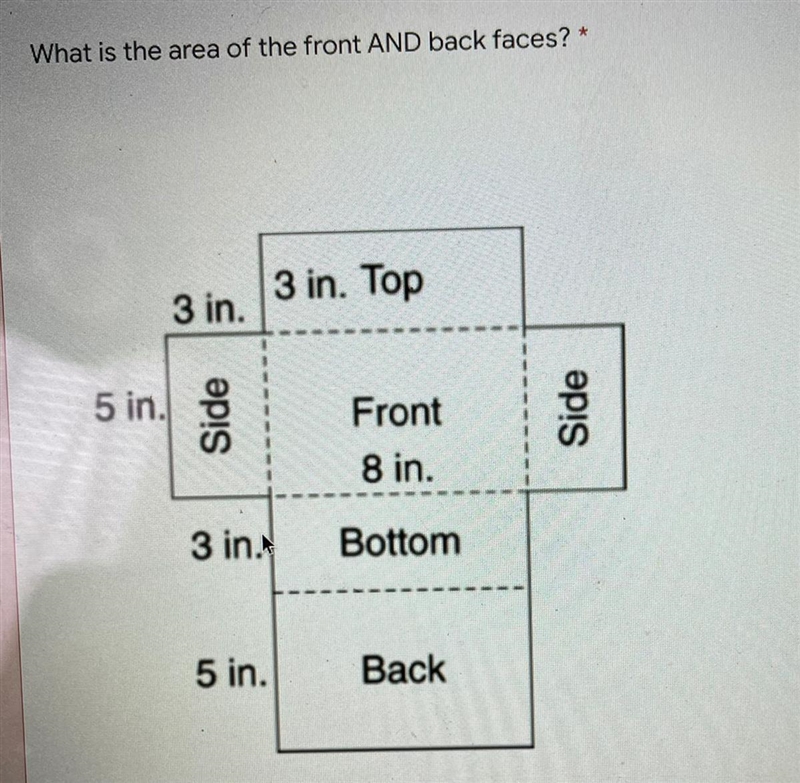 What is the area of the front AND back faces? *-example-1