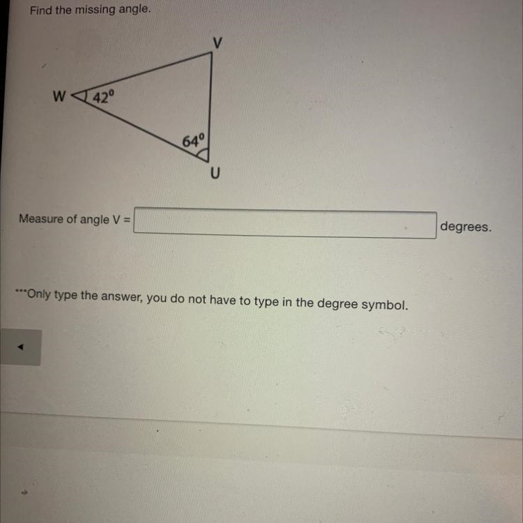 Find the missing angle.-example-1