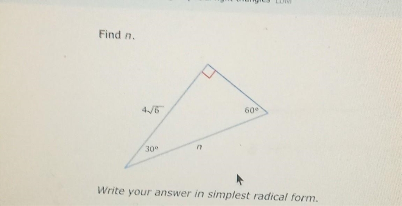 Write your answer in simplest radical form​-example-1