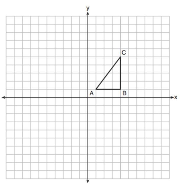 In the diagram attached, ΔABC has coordinates A(1,1), B(4,1), and C(4,5). Given the-example-1