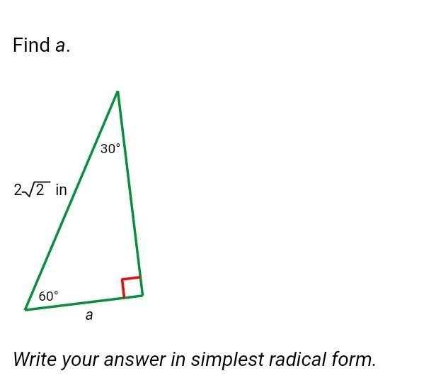 Write your answer in simplest radical form​-example-1