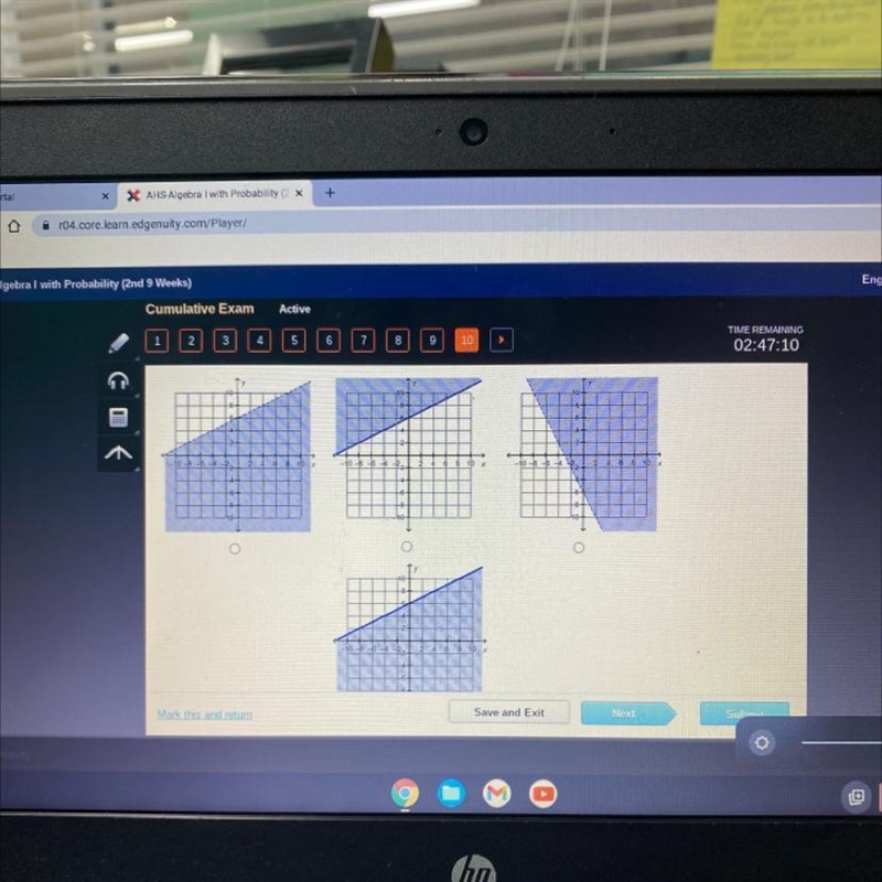 50 POINTS!!! Which is the graph of linear inequality x - 2y = -12?-example-1