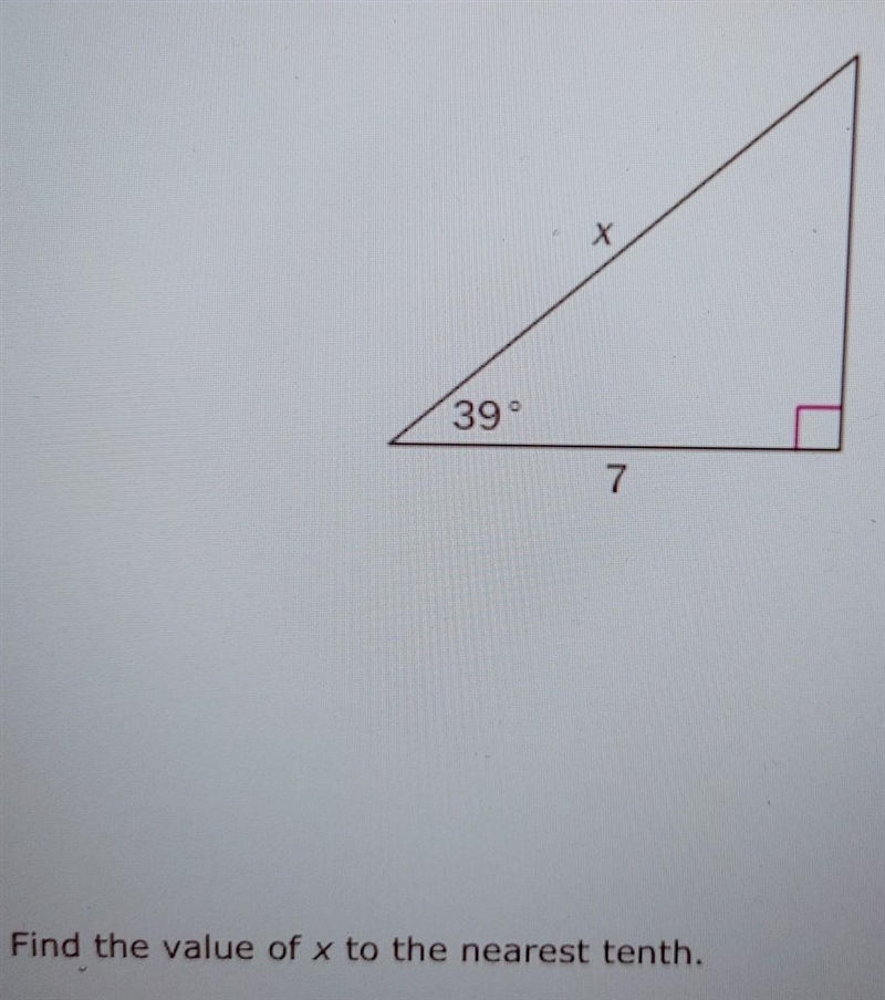 Find the value of x to the nearest tenth​-example-1