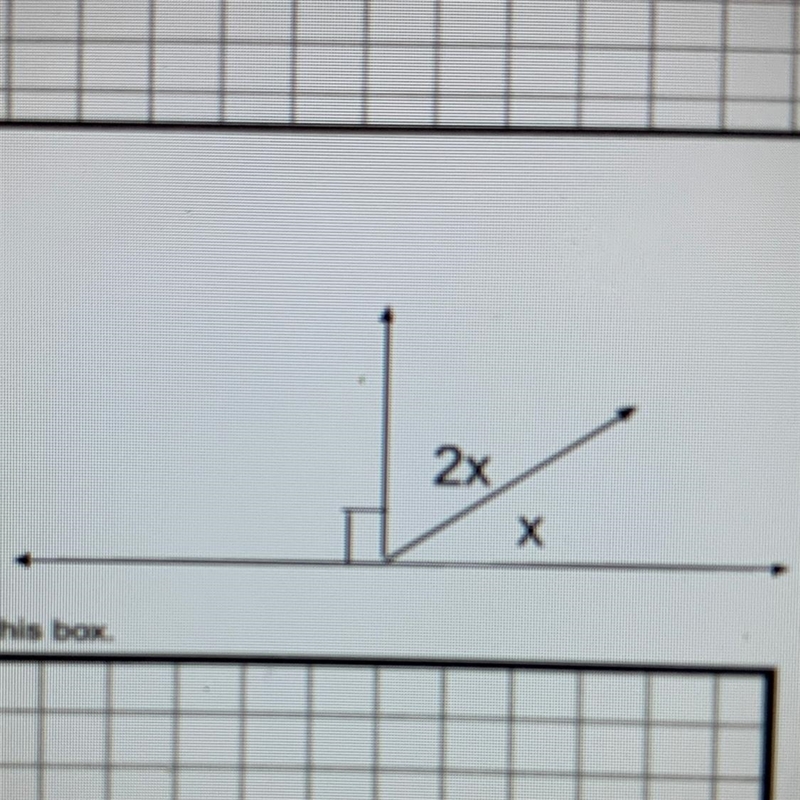 I need help quick!!!! Write and solve an equation to find the measure of x.-example-1