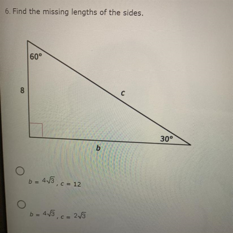 Does anyone know this? Answers: A. b=4/3, c=12 B. b=4/3, c=2/3 C. b=8/3, c=16/3 D-example-1