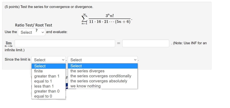 Test the series for convergence or divergence.-example-1