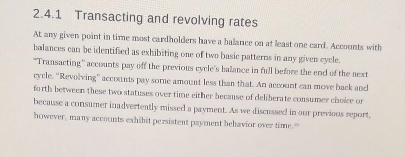 PLEASE HELP ME........Refer to section 2.4.1. Transacting and revolving rate, beginning-example-1