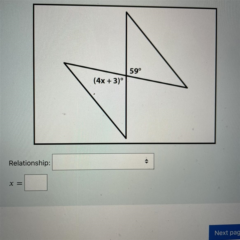 What is the relationship and what does X equal? help! :)-example-1