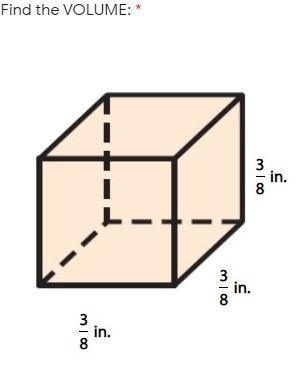 Volume of a square prism with faces of 3/8-example-1