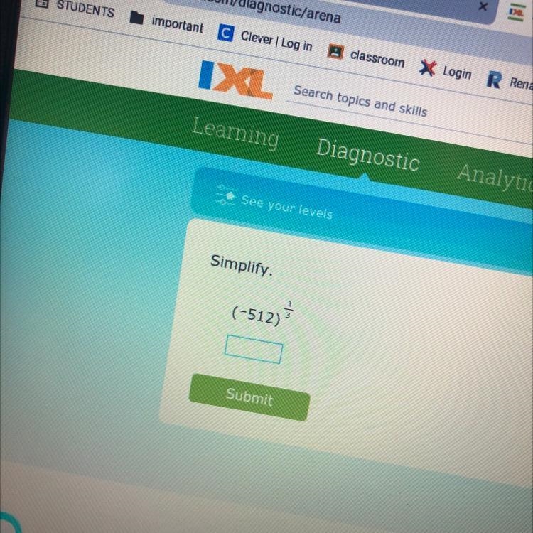 Simplify. 1/3 (-512)-example-1