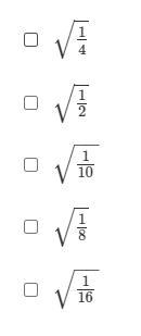 Which numbers are irrational numbers? Select each correct answer.-example-1