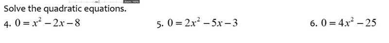 Solve these 3 quadratic equations-example-1