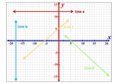 Select the best description for the slope of Line a. Positive Slope Negative Slope-example-1