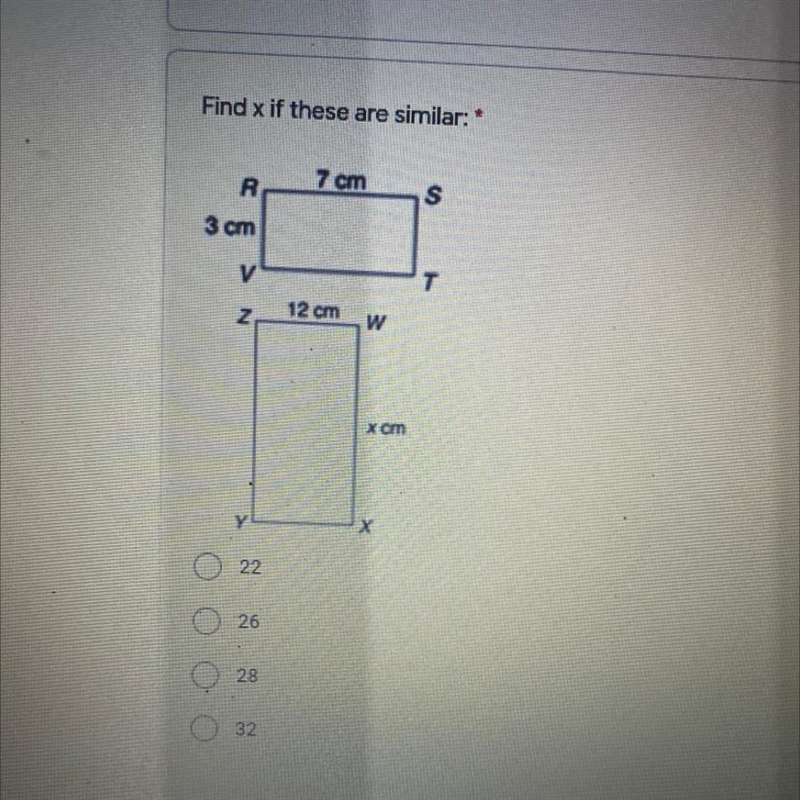 Find x if these are similar-example-1