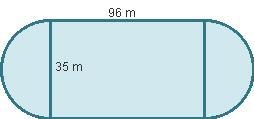 A high school track is shaped as a rectangle with a half circle on either side. A-example-1