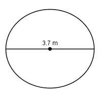 What is the area of the circle in terms of \pi? a. 3.4225\pi m² b. 6.845\pi m² c. 7.4\pi-example-1