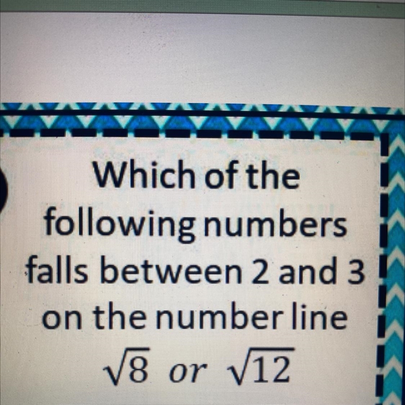 which of the following numbers falls between 2 and 3 on the number line square root-example-1