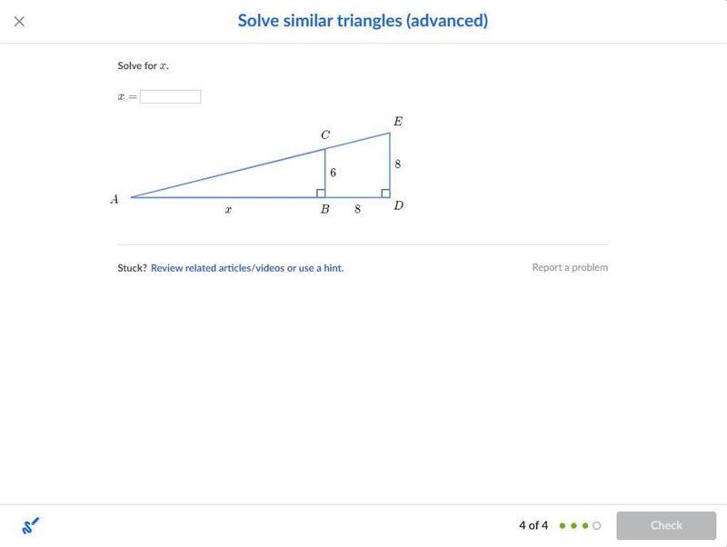 Solve for X. Solve for X. Solve for X. Solve for X.-example-1