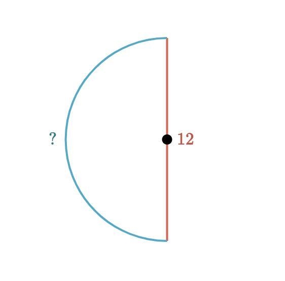 Find the arc length of the semicircle. Either enter an exact answer in terms of π or-example-1