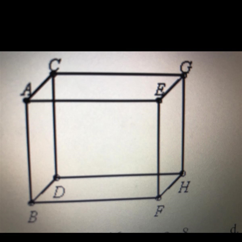 How many pairs of intersecting lines are shown? D a. 24 b. 16 c. 8 d. 4.-example-1