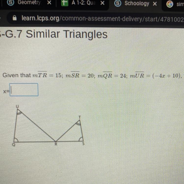 *20 POINTS* find the value of x ? x = ___-example-1