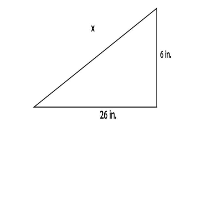 Which of the following is the closest to X? a. 27 in b. 32 in c. 25 in d. 20 in-example-1