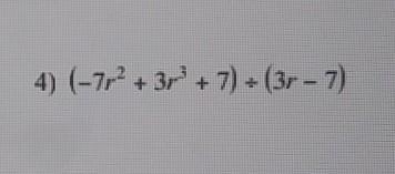 Divide these polynomials using long division.​-example-1