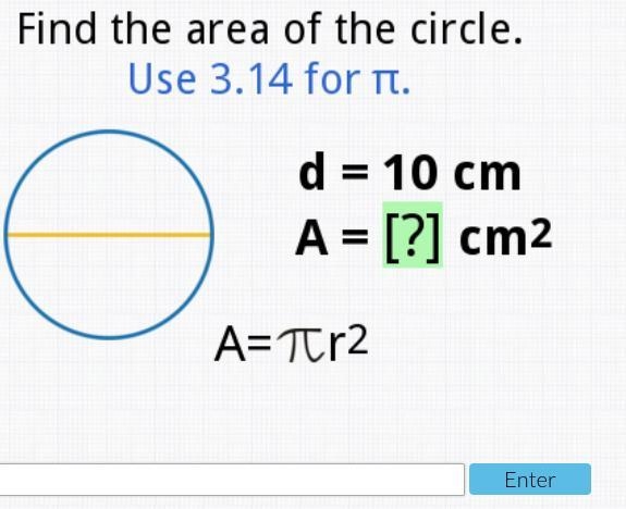 Find the area of this circle-example-1