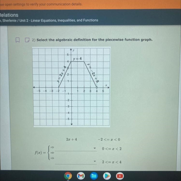 PLEASE HELPselect the algebraic definition for the piece wise function graph-example-1