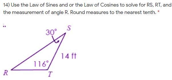 A guide into how to use law of sines or cosines would be greatly appreciated.-example-1