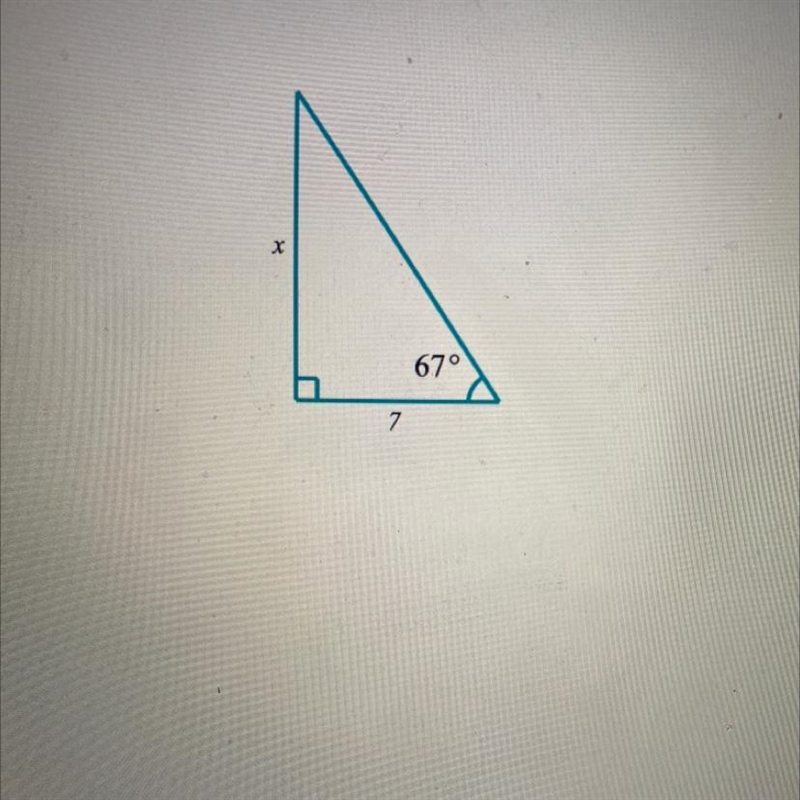 Solve for x in the triangle. Round your answer to the nearest tenth-example-1