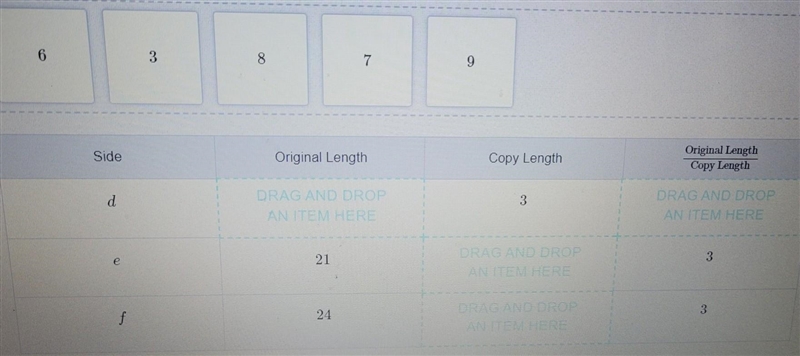 Brian made a proportional copy of a figure by multiplying each side line by 1/3 drag-example-1