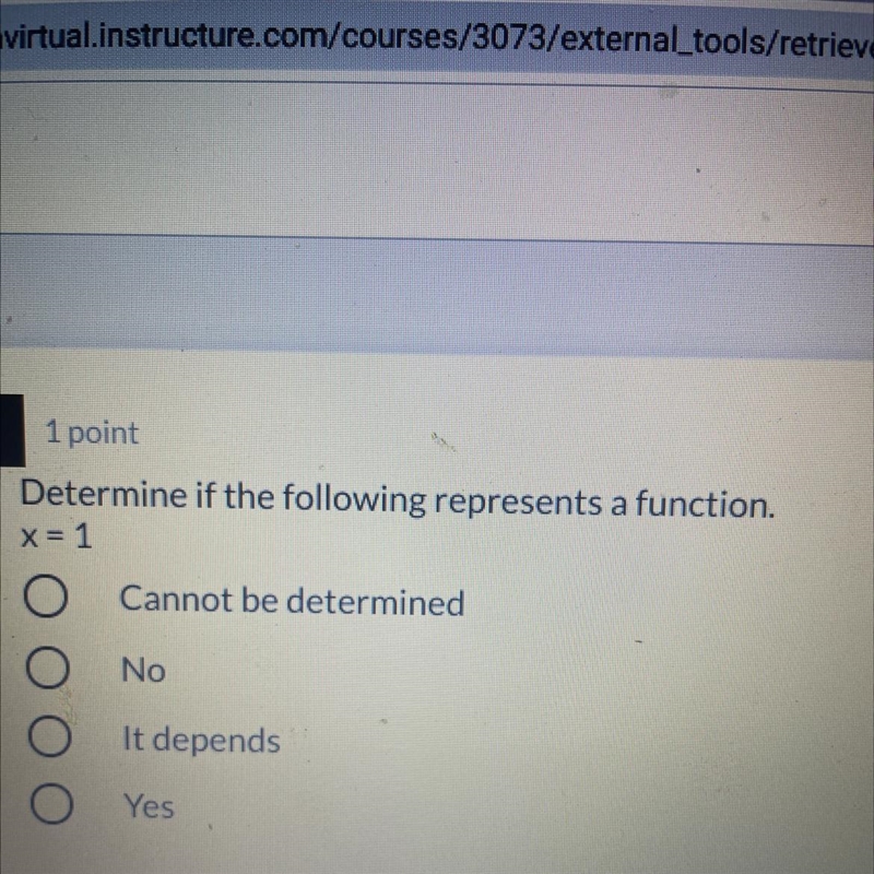 Is x = 1 a function?-example-1