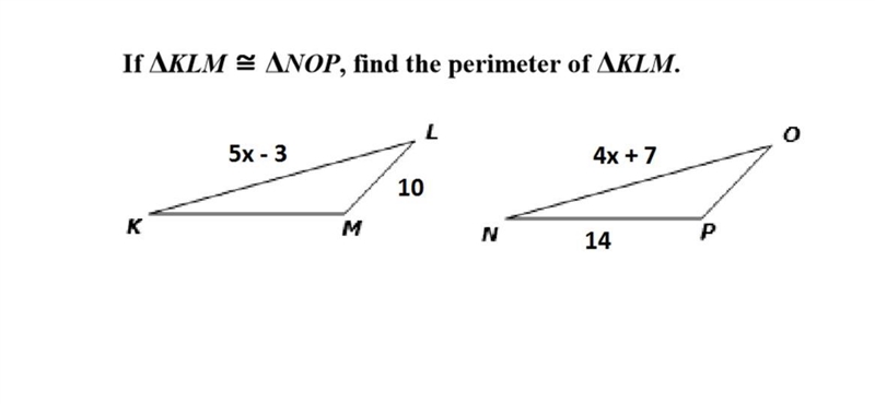 Find the perimeter of KLM-example-1