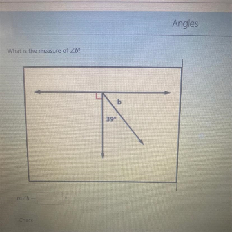 What is the measure of angle b-example-1