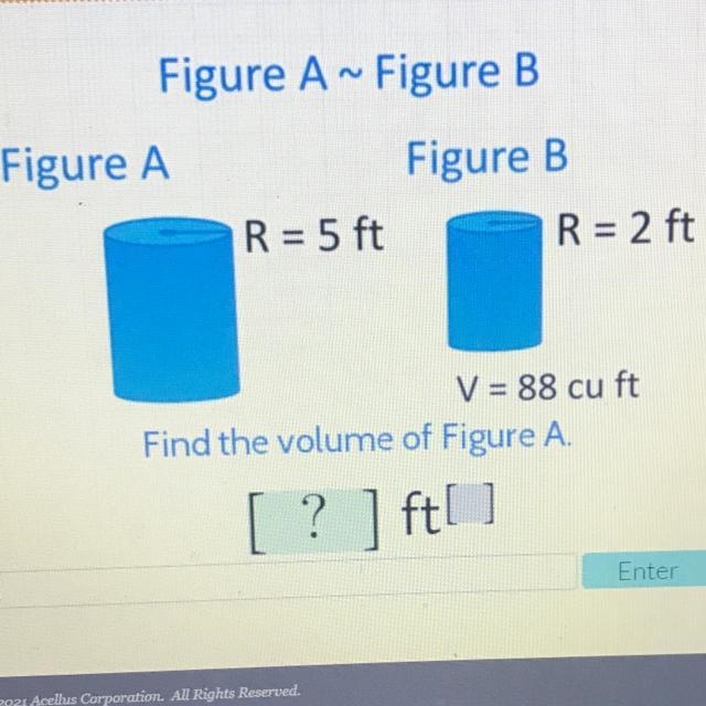 Figure A ~ Figure B Find the volume of figure A-example-1