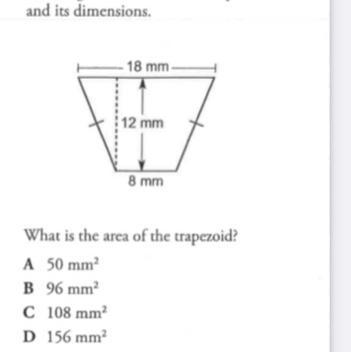 Pls help 15 points What is the are of the trapezoid?-example-1