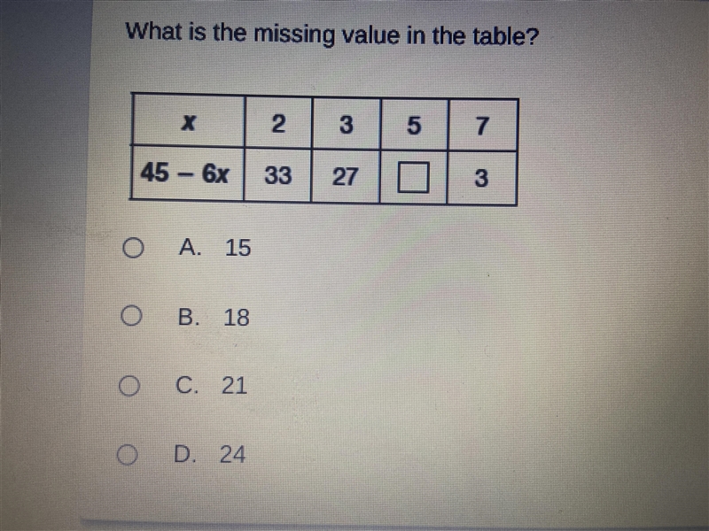 What is the missing value in the table?-example-1