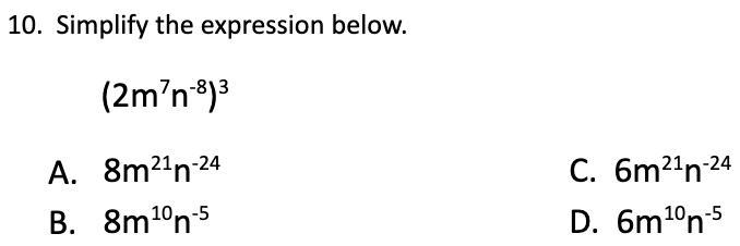 Simplify the expression below! The picture is down below!-example-1