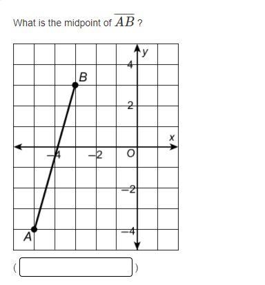 What is the midpoint of AB¯¯¯¯¯¯¯¯?-example-1