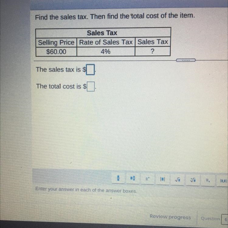 Find the sale price then find the total cost-example-1