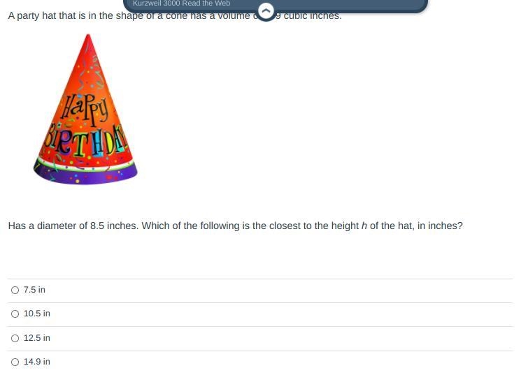 This is about the cone formula. If you don't know it, please don't answer. If you-example-1