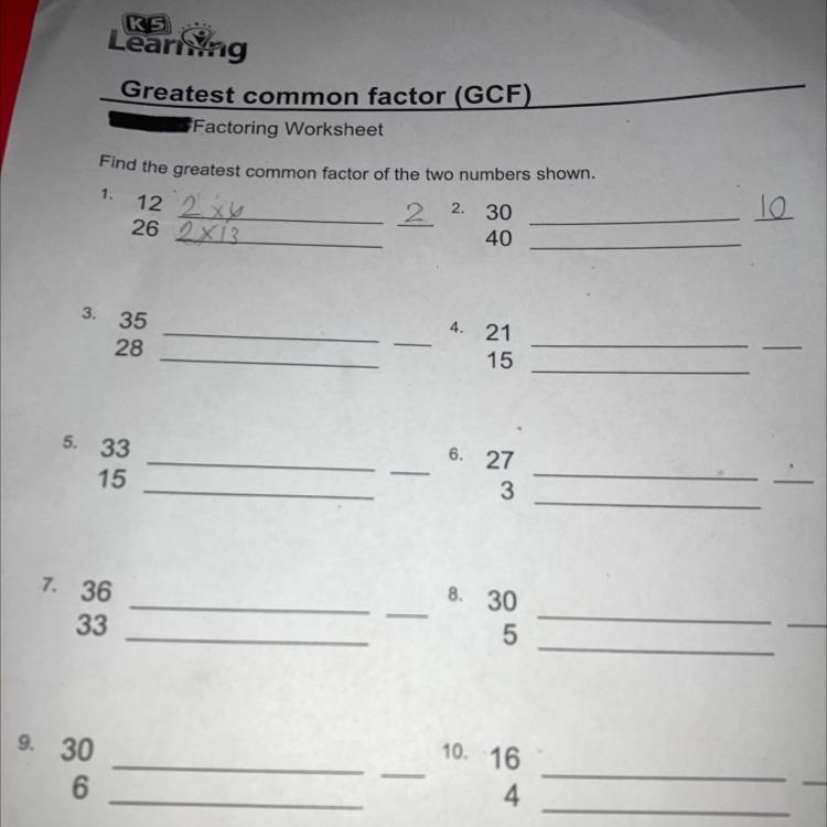 What is the greatest common factor on question 2-example-1